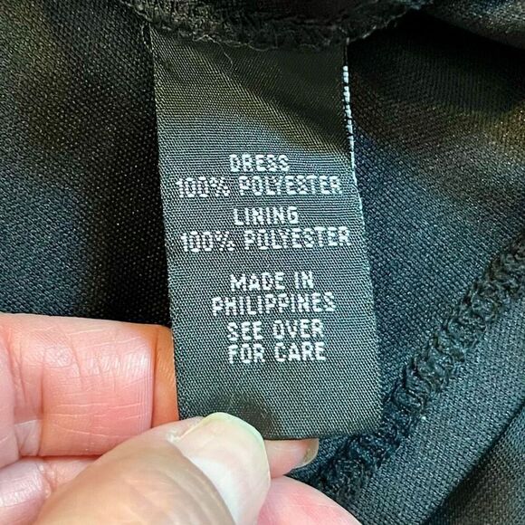 BCX Girl Black White Rhinestone Dressy Party Dress 12 - Picture 9 of 12